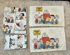 VINTAGE SNOOPY PEANUTS “HAPPINESS”  COMPLETE Full BED SHEETS 4 PIECE