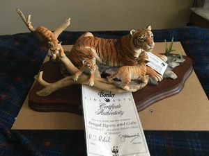 BORDER FINE ARTS BENGAL TIGRESS AND CUBS BY R.J.ROBERT LIMITED ED NO:27/750 - Picture 1 of 6