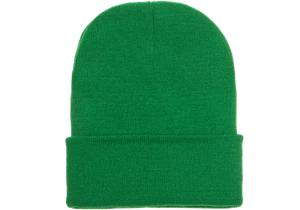 L2K schwere Herren Damen Bündchen Uni Totenkopf Strick Beanie 1501 Kelly grün Posten  - Bild 1 von 3