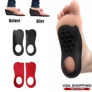 3/4 Orthotic Shoe Insoles Inserts Flat Feet High Arch Support Plantar Fasciitis - Picture 1 of 13