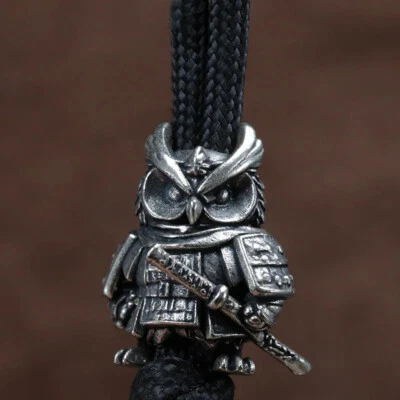 EDC Samurai Owl Paracord Cuchillo Cuentas Cordón Latón Hágalo Usted Mismo Herramientas Exterior Foto 1 de 4