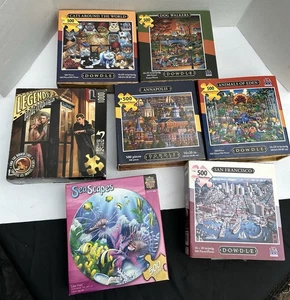 Menge 5 Dowdle Puzzles, 500 Teile / Legends Of The Silver Screen 1000 / plus 1 MP - Bild 1 von 19
