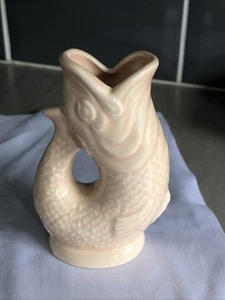 Dartmouth Pottery Small 4 inch Miniature Fish Gurgle Ceramic Jug. Peachy Colour. - Picture 1 of 6