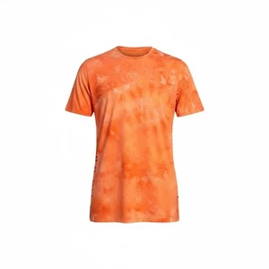 Lululemon Men's Always Agile Orange Tie Dye Short Sleeve Athletic T-Shirt - Picture 1 of 8
