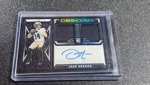 2023 Panini Obsidian - Rookie Jersey Ink Jake Haener #RJI-JHA /199 (AU, MEM, RC) - Bild 1 von 2