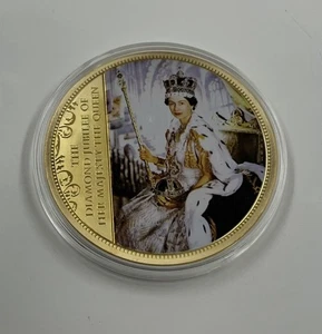 CELEBRATING THE 60 YEAR REIGN OF HM QUEEN ELIZABETH II PROOF COIN - Picture 1 of 3