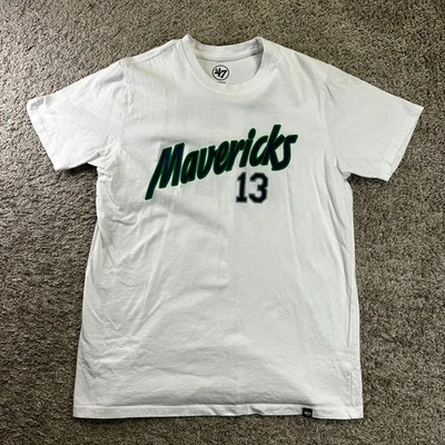 Brand 47 Dallas Mavericks Jalen Brunson #13 Shirt Size Medium White SS - Image 1 of 4