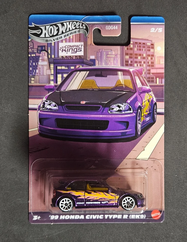 Honda Civic Type R EK9 2025 Hot Wheels Silver Series Compact Kings '99 Foto 1 de 1