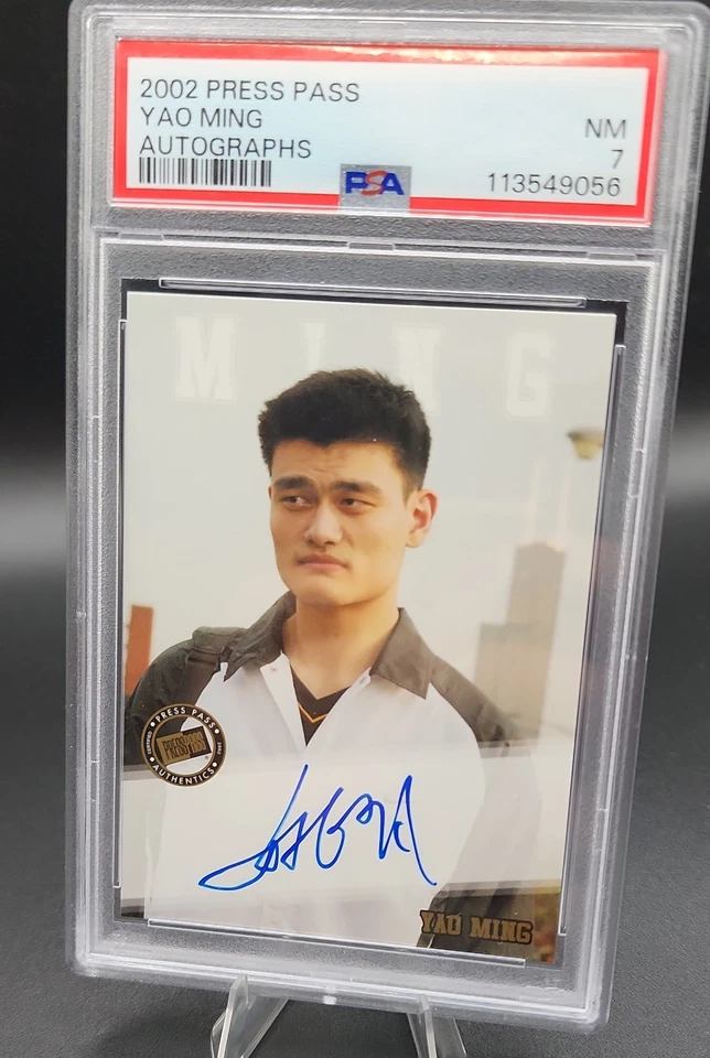 Press Pass 2002 - Autógrafos Yao Ming (AU, RC) Foto 1 de 1