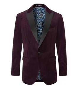 Blazer chaqueta deportiva Skopes para hombre ajuste a medida de terciopelo Jive en ciruela 52-62 - Imagen 1 de 17