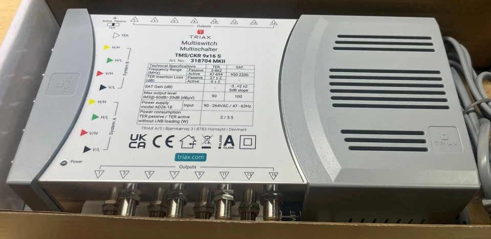 Multiswitch Triax TMS/CKR 9x16 S 318704 MKII - Immagine 1 di 1