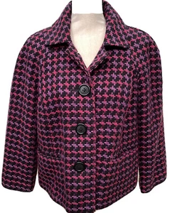 Briggs New York -Colorful Tweed Cropped Career Jacket- 12 - Picture 1 of 8