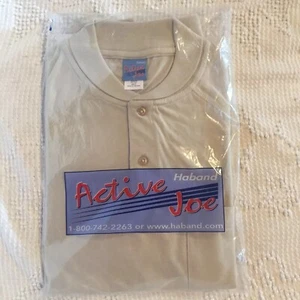 Haband Active Joe Men's Pullover Short Sleeve Shirt S Beige - Picture 1 of 8