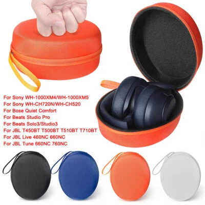 Storage Bag Pouch Hard Zippered Carrying Headphone Case For Sony WH-1000XM4/5 - Image 1 of 4
