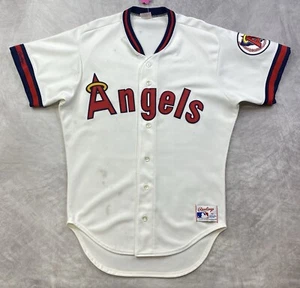 Vintage Rawlings 1989-1992 California Angels MLB Baseball White Jersey Size 42 - Picture 1 of 12