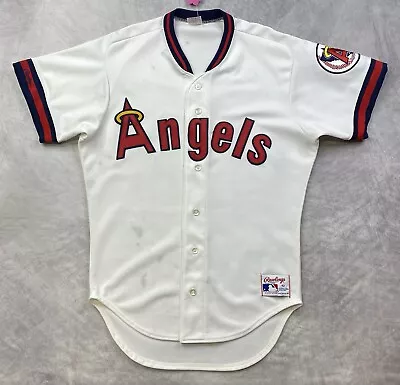 Vintage Rawlings 1989-1992 California Angels MLB Baseball White Jersey Size 42 - Image 1 of 4