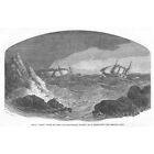 HMSS Dasher owing the Jersey Mail Steamer &#39;Dispatch&#39; - Antique Print 1853