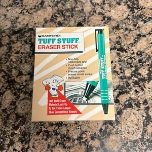 NEW!! 12 Pack - Sanford TUFF STUFF Mechanical Eraser JAPAN Stick Green Barrel - Picture 1 of 5