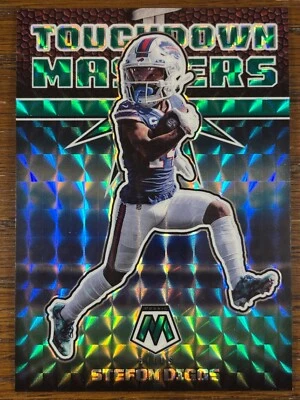 2022 Panini Mosaic - Touchdown Masters Stefon Diggs #TD-19 Green Mosaic Prizm - Image 1 of 2