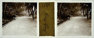 Chine.China.Hong Kong.Un Colon.A Settler.Stereo sur verre 45x107mm.Glass.1902. - Picture 1 of 1