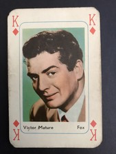 1950s Maple Leaf Dutch Film Star Playing Card - King of Diamonds Victor Mature