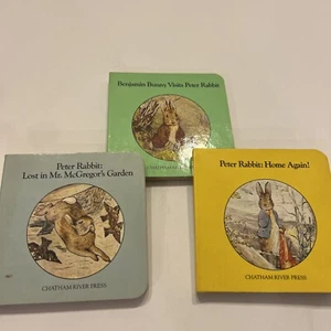 PETER RABBIT Chatham River Press Board Book Lot of 3 1983 - Picture 1 of 14