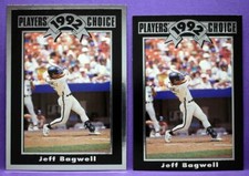 Jeff Bagwell Astros 1992 Cartwrights Magazine Players Choice #1  Reg & Oversized
