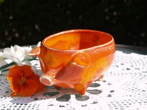 Cerdo Cerámica Naranja Para Servir Carne Picada Mett Salchicha Olera - Imagen 1 de 4