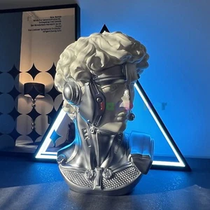Cyberpunk David Sculpture Atmosphere Light Art Decor Home Ornaments H 42cm New - Picture 1 of 10