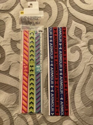 NUEVAS Mini diademas antideslizantes Under Armour niñas jóvenes paquetes de 2 (7 diademas en total) Foto 1 de 3