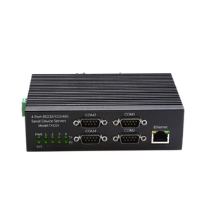 Industrial 4 Ports RS232/422/485 Serial Device Server Converter Data Communicat - Bild 1 von 4
