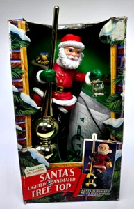Albero animato illuminato Mr. Christmas Babbo Natale testato/funzionante 1994 vintage - Foto 1 di 2