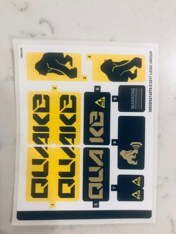 LEGO STICKER SHEET for 70632 Quake Mech, New & Genuine - Image 1 of 1