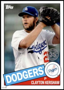 Clayton Kershaw 2020 Topps 1985 35th Anniversary 5x7 #85-54 /49 Dodgers