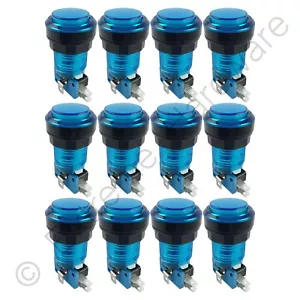 12 x Botones y Microinterruptores Arcade Iluminados Redondos 12V LED T10 28mm Azul - Imagen 1 de 3