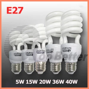 E27 LED Light Bulbs Warm/Cool White /Daylight Three Colour Dimm 5/15/20/36/40W - Picture 1 of 11
