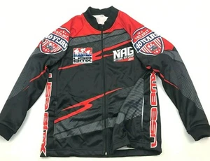 NEW USA BMX Sweater Jacket Size Small S Black Full Zip Long Sleeve Bike Raglan 2 - Picture 1 of 11