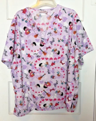 Stars of Medical Scrub Top Size 2X - Image 1 of 4