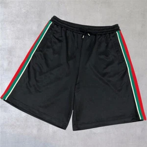 New Gucci GG Taped Green x Red Web Stripe Jersey Cotton Blend Shorts Size L - Picture 1 of 13
