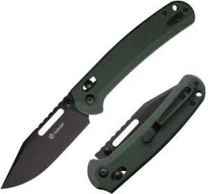 Ganzo Knives Folding Knife 3.5" D2 Tool Steel Clip Point Blade Green G10 Handle - Picture 1 of 4
