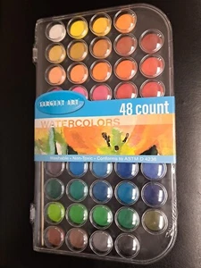 Sargent Art 48 Count Watercolor Palette Washable Non-Toxic Conforms to ASTMD4236 - Picture 1 of 4