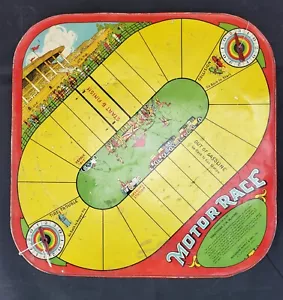 1925 Wolverine Motor Race Tin Lithograph Board Game WITH THREE LEAD CARS - Picture 1 of 6