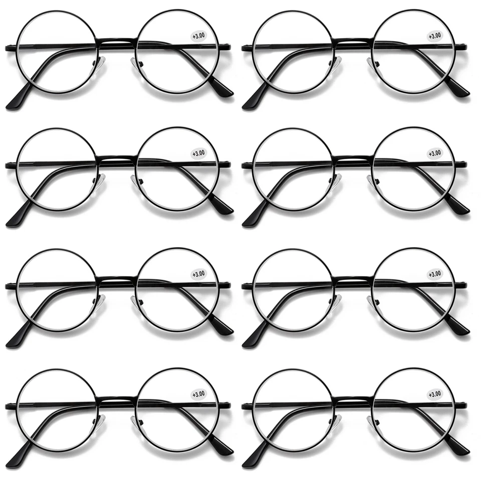 Gafas de lectura con marco de metal 8 piezas bloqueo de luz azul bisagra de resorte lectores para hombre Foto 1 de 1