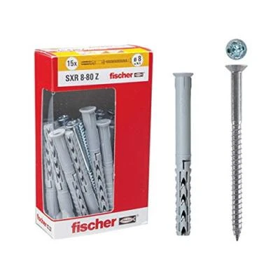 Tasselli prolungati SXR 8 x 80 mm con vite, Set di 15 Pz - Immagine 1 di 4