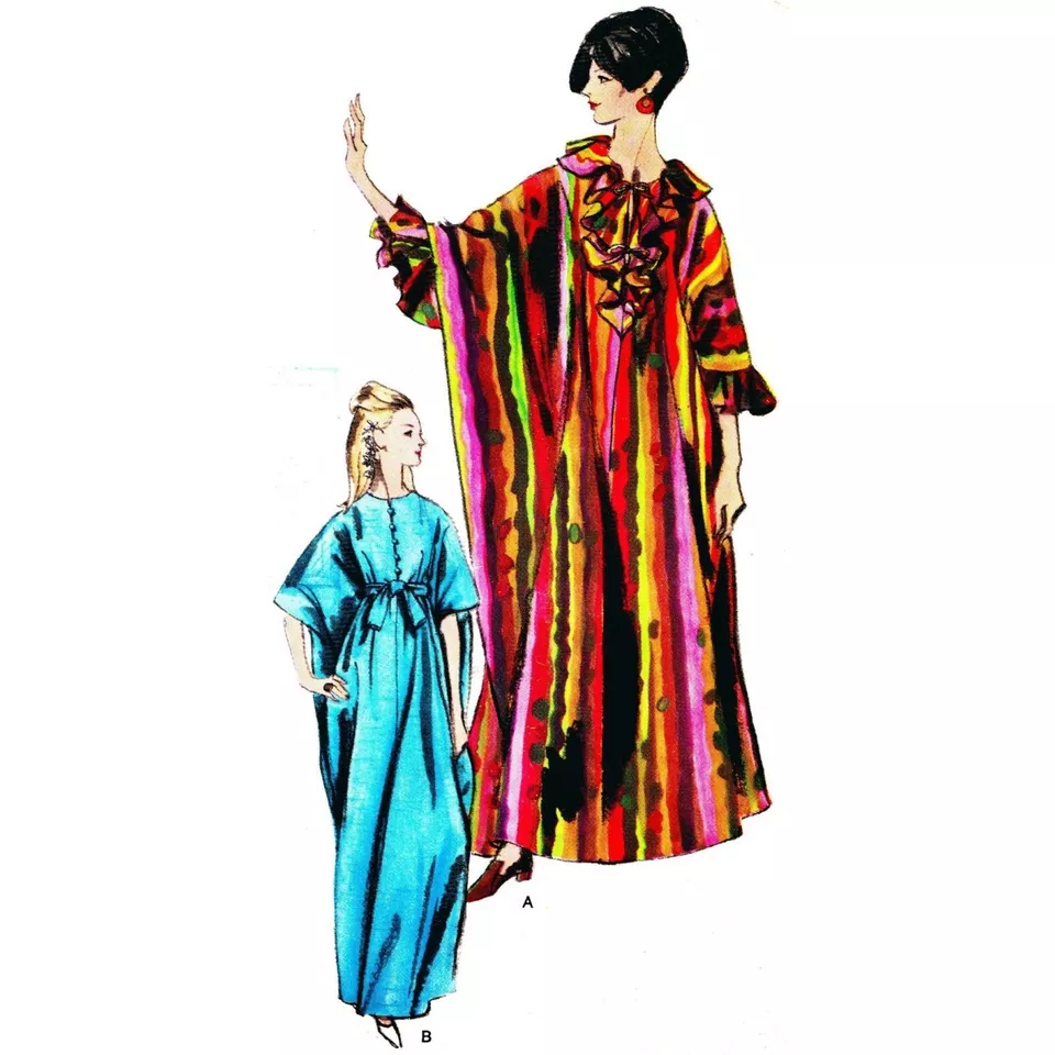 1960s Sewing Pattern, Easy to Make Robe – Bust: 30-44" (76-111.8 cm) - Image 1 of 1