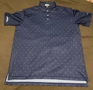 Peter Millar Mens Golf Polo Shirt Size XXL Blue Seeing Double Skull Print - Picture 1 of 6