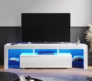 Brand New Modern Design Cabinet White 160cm With Led Lighting £139.99 - Picture 1 of 4