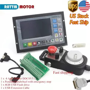 【US】4 Axis CNC Offline Motion Controller DDCS V3.1 Kit With MPG Handwheel E-Stop - Picture 1 of 8