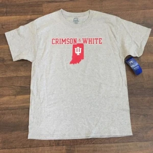 NCAA CRIMSON & WHITE MEN'S T-SHIRT, LARGE - Picture 1 of 1