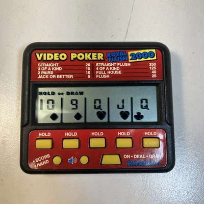 Radica Video Poker Royal Flush 2000 funciona muy bien #410 juego electrónico portátil Foto 1 de 4
